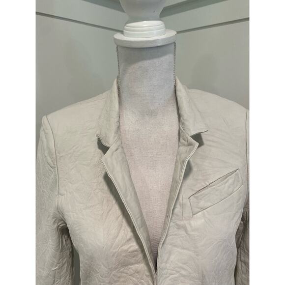 Zadig & Voltaire Verys Creased Leather Jacket in Natural - Picture 7 of 15